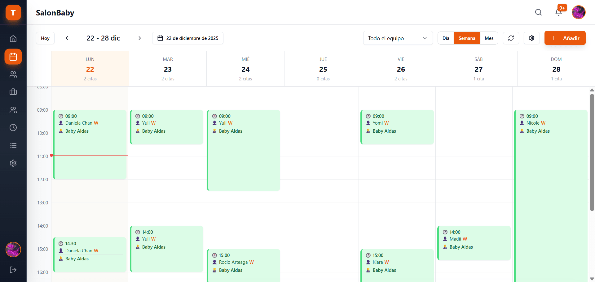 Calendario Multiempleado